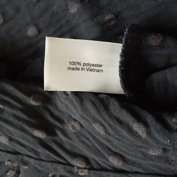 Lane Bryant Women's Size 18/20 Navy Blue Swiss Dot Off the Shoulder Peasant Top - Picture 6 of 11